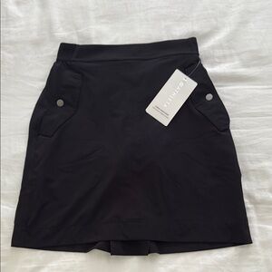 Athleta Black Skort with Button Detail